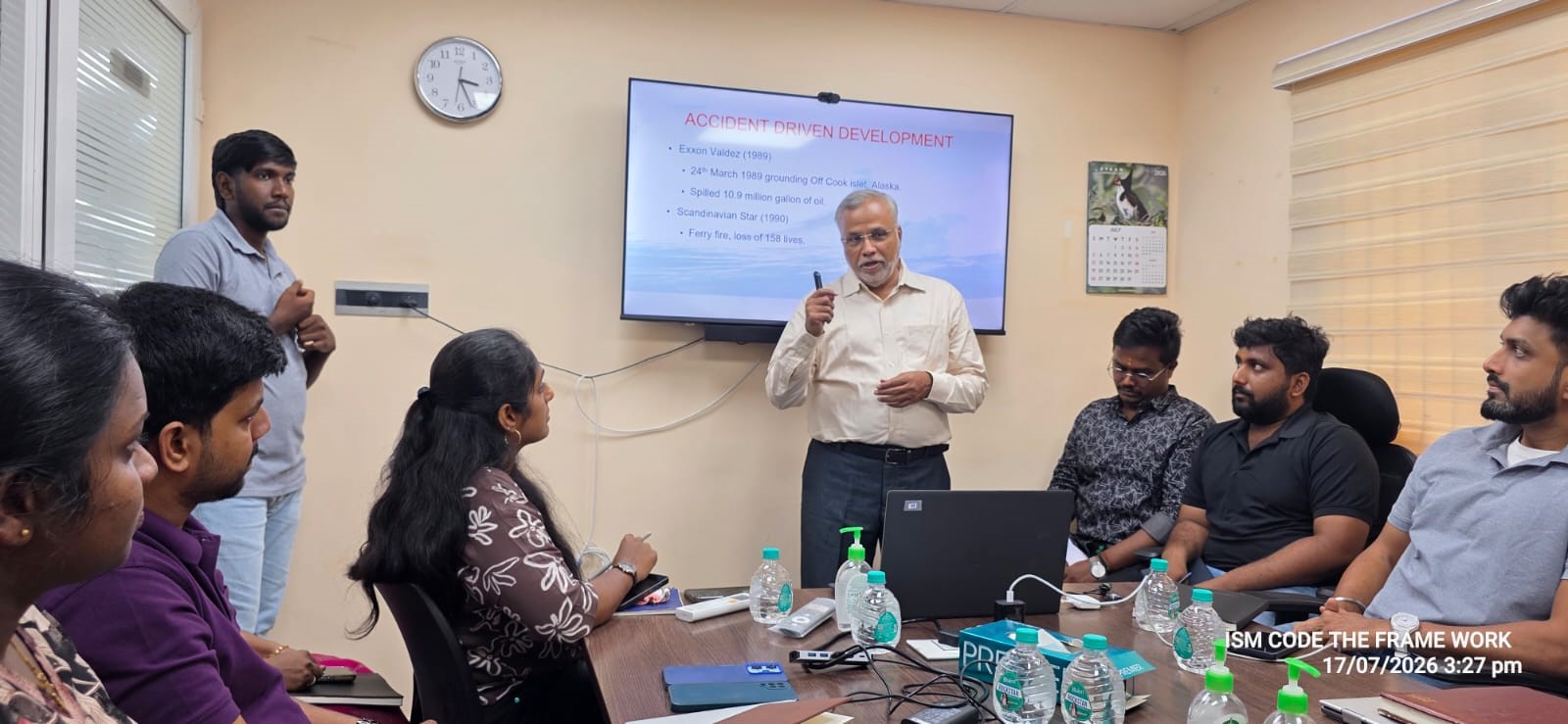 Mr. Seshadri presenting PSC procedures