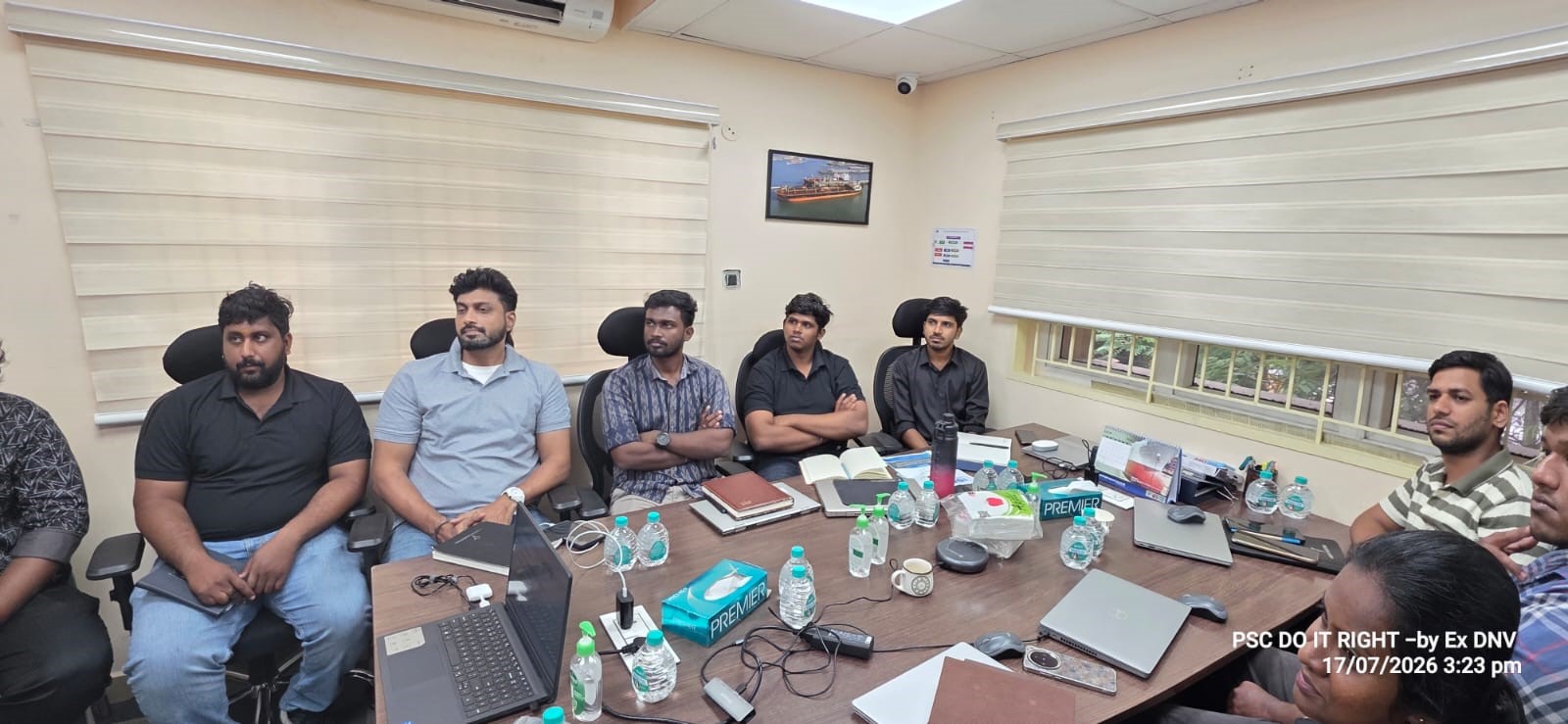 Technical briefing during the review meeting