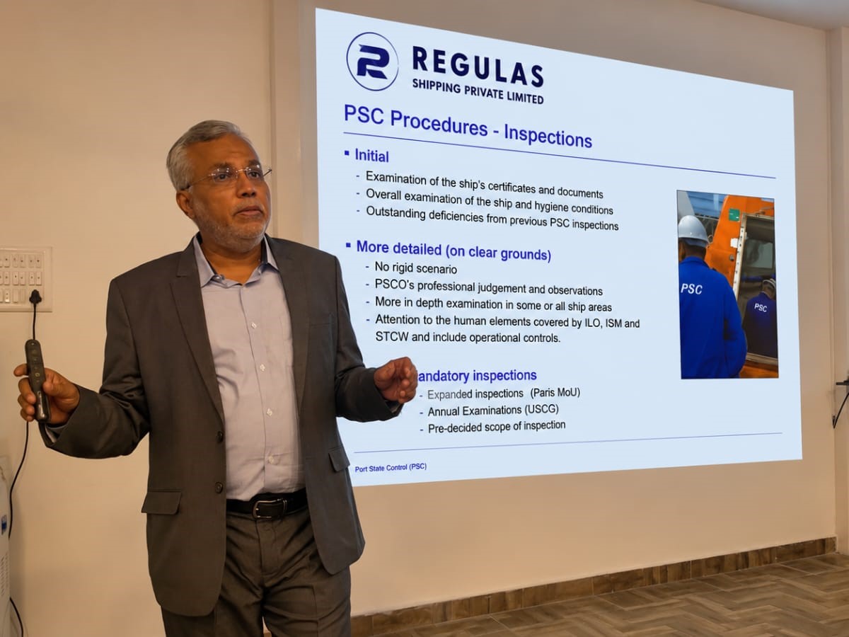 Mr. Seshadri presenting PSC procedures